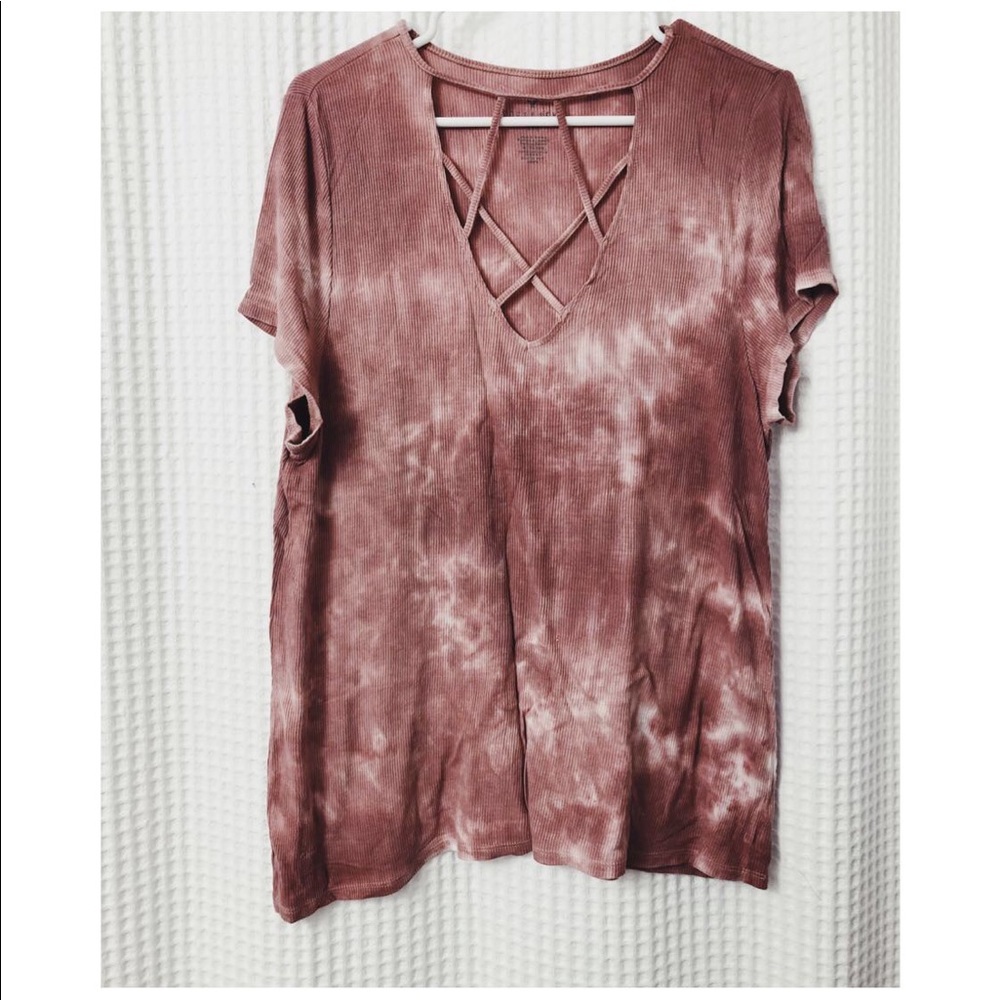 💕American Eagle- Pink Tie dye T-Shirt